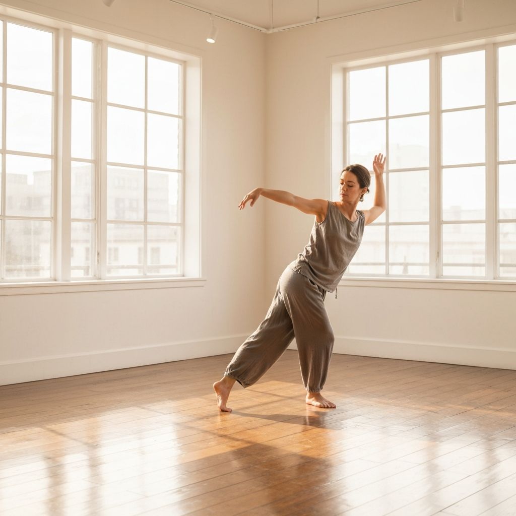 Person practicing mindful movement